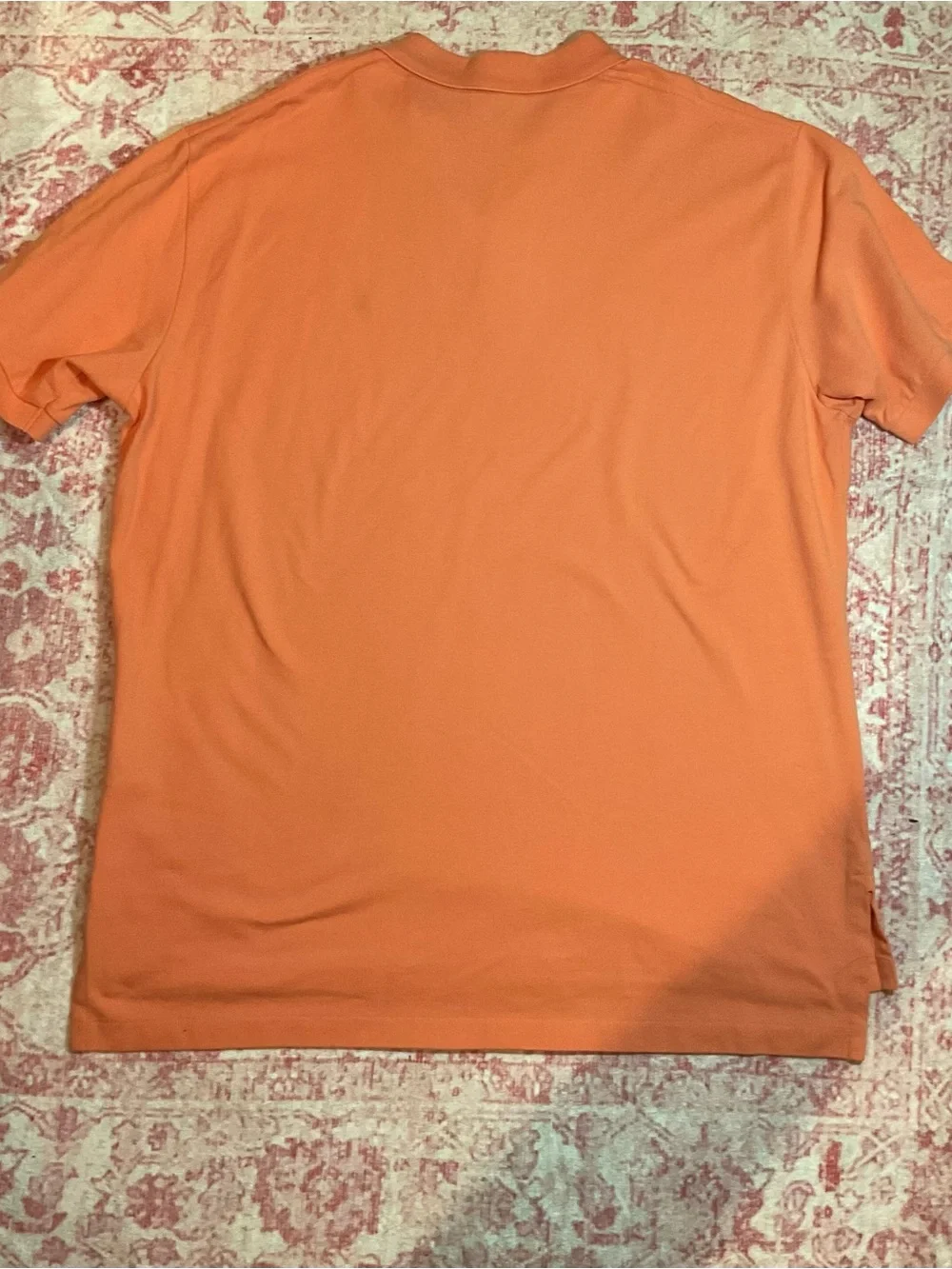 Ralph Lauren Coral Polo with Blue Pony Embroidery